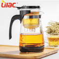 Théière infuseur en verre résistant à la chaleur lilas 700 ml